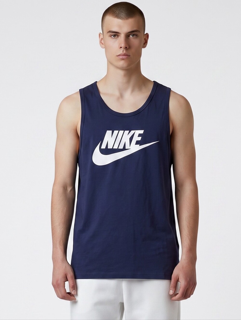 Nike Navy Tank Top with White Logo